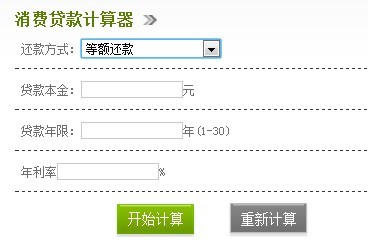 贷款利率,贷款期限,还款方式(常见分期还款方式有等额本金和等额本息)